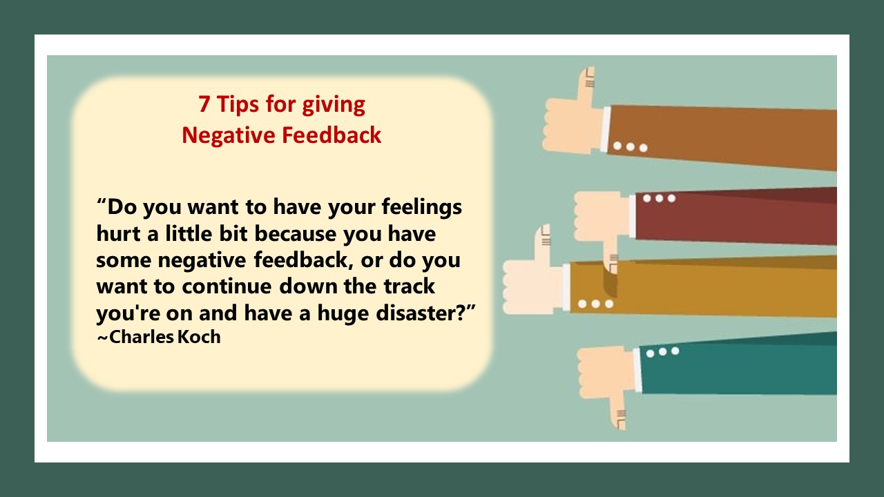 7 Tips for giving Negative Feedback